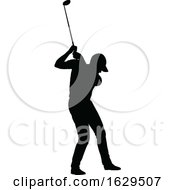 Golfer Golf Sports People Silhouette Set