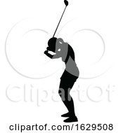 Poster, Art Print Of Golfer Golf Sports People Silhouette Set