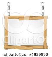 Wooden Frame Sign Hanging From Chains