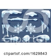 Poster, Art Print Of Frozen Icicles Ice And Snow Winter Design Elements