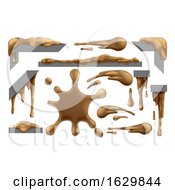 Mud Or Chocolate Messy Blobs Splats And Drips by AtStockIllustration
