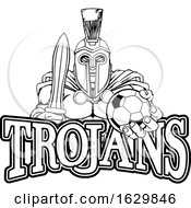 Trojan Spartan Soccer Football Sports Mascot