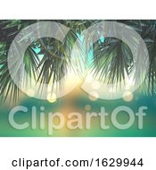 Poster, Art Print Of 3d Palm Tree Leaves On Defocussed Background