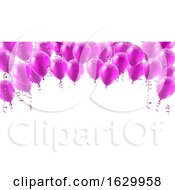 Poster, Art Print Of Pink Party Balloons Background