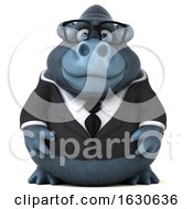 3d Business Gorilla On A White Background by Julos