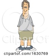 Poster, Art Print Of Cartoon White Man With His Hands In His Pockets