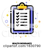 Poster, Art Print Of Icon Of Clipboard With Checkmarks For Health Insurance Claim Form Concept