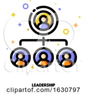 Team Leadership Icon For Corporate Management Or Business Leader Training Concept