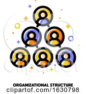 Company Organizational Structure Icon For Corporate Management Or Business Hierarchy Concept