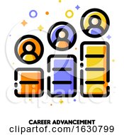 Poster, Art Print Of Career Advancement Icon For Corporate Management Or Business Leader Training Concept
