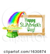 Poster, Art Print Of Happy St Patricks Day Pixel Art Sign