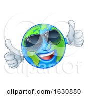 Poster, Art Print Of Earth Globe Sunglasses Shades World Cartoon Mascot