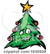 Poster, Art Print Of Happy Christmas Tree Mascot Character