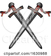 Poster, Art Print Of Crossed Knight Swords