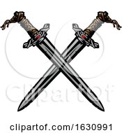 Crossed Viking Swords by Chromaco