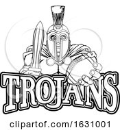 Spartan Trojan American Football Sports Mascot