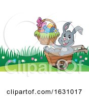Poster, Art Print Of Easter Bunny In A Wheelbarrow