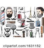 Poster, Art Print Of Barber Shop Icons