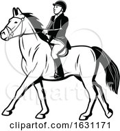 Poster, Art Print Of Black And White Equestrian