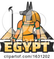 Poster, Art Print Of Egyptian Anubis And Pyramids