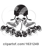 Poster, Art Print Of Black And White Roller Blades