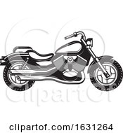 Poster, Art Print Of Black And White Motorcycle