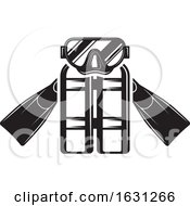 Poster, Art Print Of Black And White Scuba Gear