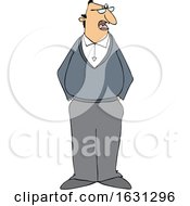 Cartoon Man With His Hands In His Pockets