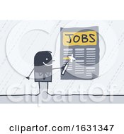 Poster, Art Print Of Black Stick Business Man Searching For Jobs