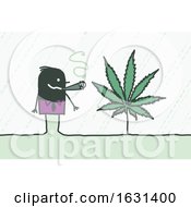 Poster, Art Print Of High Black Stick Business Man Smoking A Marijuana Joint