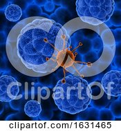 Poster, Art Print Of 3d Medical Background With Rogue Virus Cell