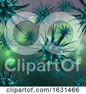Poster, Art Print Of 3d Medical Background With Virus Cells