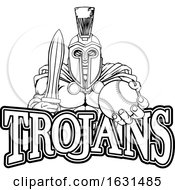 Spartan Trojan Baseball Sports Mascot