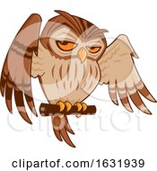 Poster, Art Print Of Cartoon Perched Owl