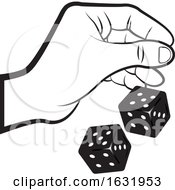Poster, Art Print Of Hand Rolling Dice