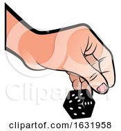 Poster, Art Print Of Hand Rolling A Dice