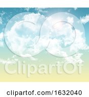 Poster, Art Print Of Sky Background With Fluffy White Clouds