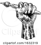 Hand Holding Artists Paintbrush