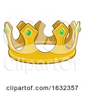 Poster, Art Print Of Gold Cartoon Kings Crown