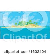 Poster, Art Print Of Tropical Island With Palm Trees