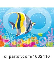 Poster, Art Print Of Butterflyfish Over A Coral Reef