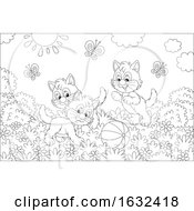 Poster, Art Print Of Black And White Group Of Kittens Playing On A Sunny Day