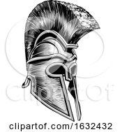 Poster, Art Print Of Ancient Greek Spartan Warrior Gladiator Helmet