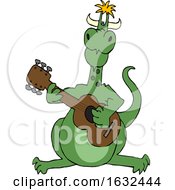 Poster, Art Print Of Cartoon Dragon Playing A Guitar