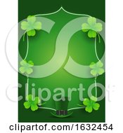 Poster, Art Print Of St Patricks Day Border With Shamrocks And A Leprechaun Hat