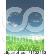 Poster, Art Print Of 3d Grassy Landscape With Blue Sky