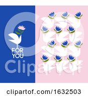 Poster, Art Print Of Elegant Bird With Blooming Plant Decorative Floral Ornament And Design Elements