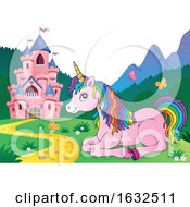 Fairy Tale Castle And Unicorn