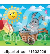 Poster, Art Print Of Bunny Rabbit In A Wheelbarrow