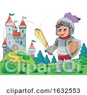 Poster, Art Print Of Knight And Castle